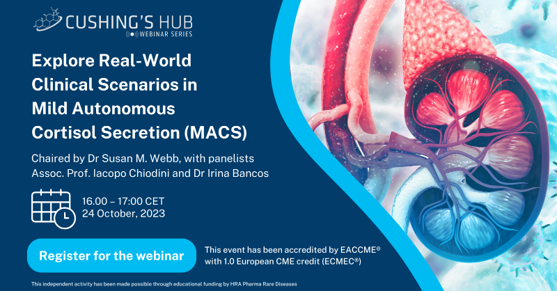 Our upcoming webinar on Cushing’s syndrome has been awarded #CME accreditation. Join our expert panelists on Tuesday 24th October (16:00 CET) as they explore real-life clinical cases of Mild Autonomous Cortisol Secretion (#MACS). Register here: bit.ly/3S9J2RH