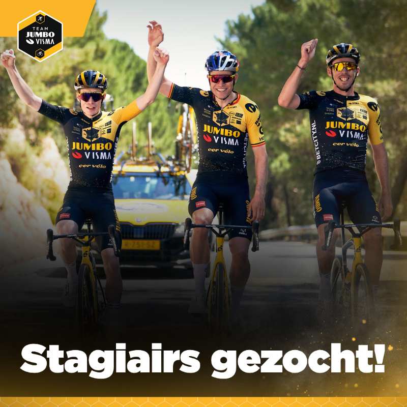 vismaleaseabike's tweet photo. Studenten opgelet! Ben jij op zoek naar een stage in de sportwereld? 🚴

We zijn vanaf januari 2024 op zoek naar:

- Stagiair Communicatie 
- Stagiair Digitale Marketing, Merchandise &amp; Community
- Stagiair Commercie, Hospitality &amp; Events

Meer info. 👇