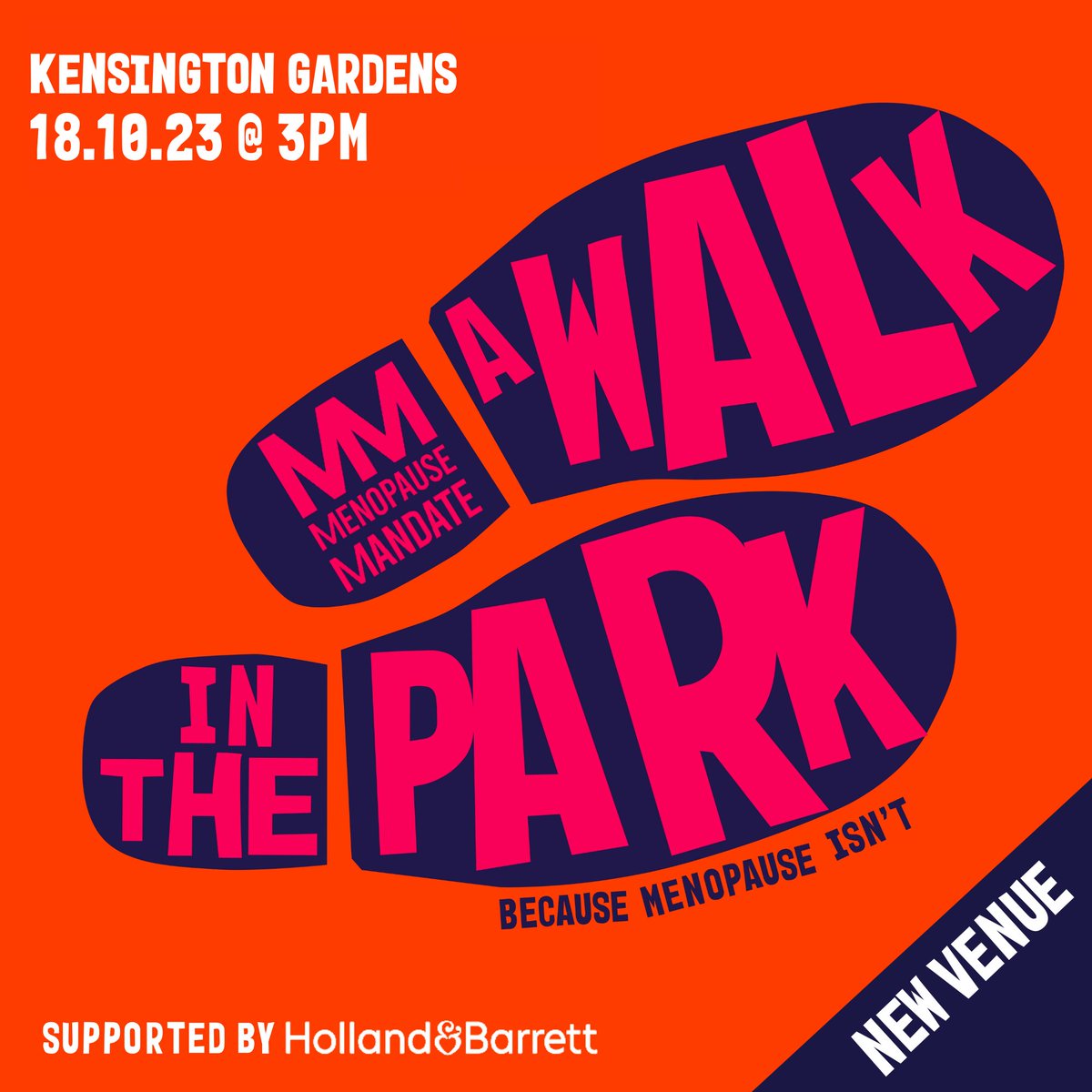 menomandate's tweet photo. IT'S TODAY!!! The #MenopauseMandate Walk in the Park is finally here!

Walk with us TODAY at 3pm in Kensington Gardens, London - MEETING POINT IS THE ALBERT MEMORIAL. 

You can still book via the link in our bio.

A big thank you to @HollandandBarrett 

#MMWIP2023 https://t.co/ASpRrFcbMV