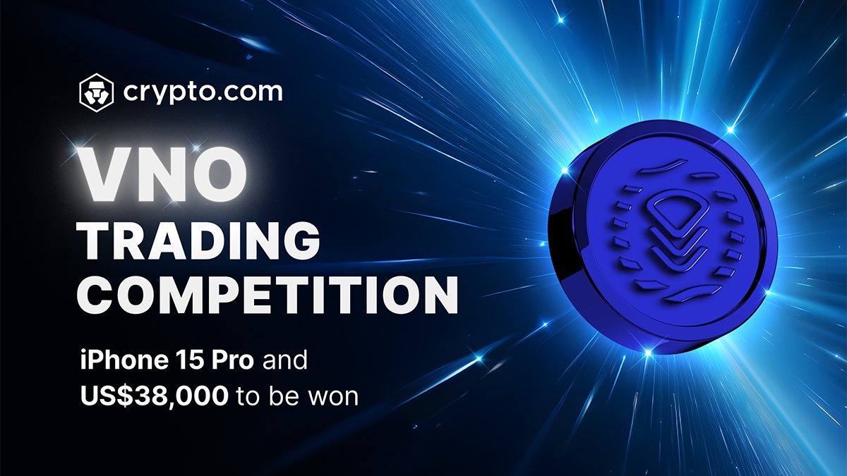 cryptocom's tweet photo. [2 WEEKS ONLY] 📱 Win an iPhone 15 Pro and a share of US$38,000 

✅ Trade $VNO and $CRO to participate 
🏎️ Top trader and fastest traders win

T&amp;Cs apply

Learn More  👉 https://t.co/ZNrzsXGJ56 https://t.co/FQH4XLO1mp