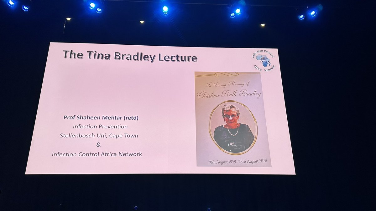 Prof Shaheen Mehtar (retd) performing this years Tina Bradley Lecture and remembering Tina. Chaired by our newest Patron Sir Jonathon Van Tam. #IP2023Conf