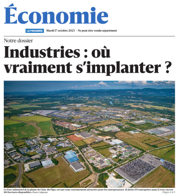 Où s'implanter en Auvergne Rhône-Alpes - Bourgogne ?  A retrouver dans le supplément économie du <a href="/Le_Progres/">Le Progrès</a> <a href="/leprogreseco/">Le Progrès Economie</a>.
Article sur le <a href="/pipa_ain/">Parc Industriel de la Plaine de l'Ain</a> à retrouver ici : c.leprogres.fr/economie/2023/…
#implantation #industrie #foncier #foncierindustriel
