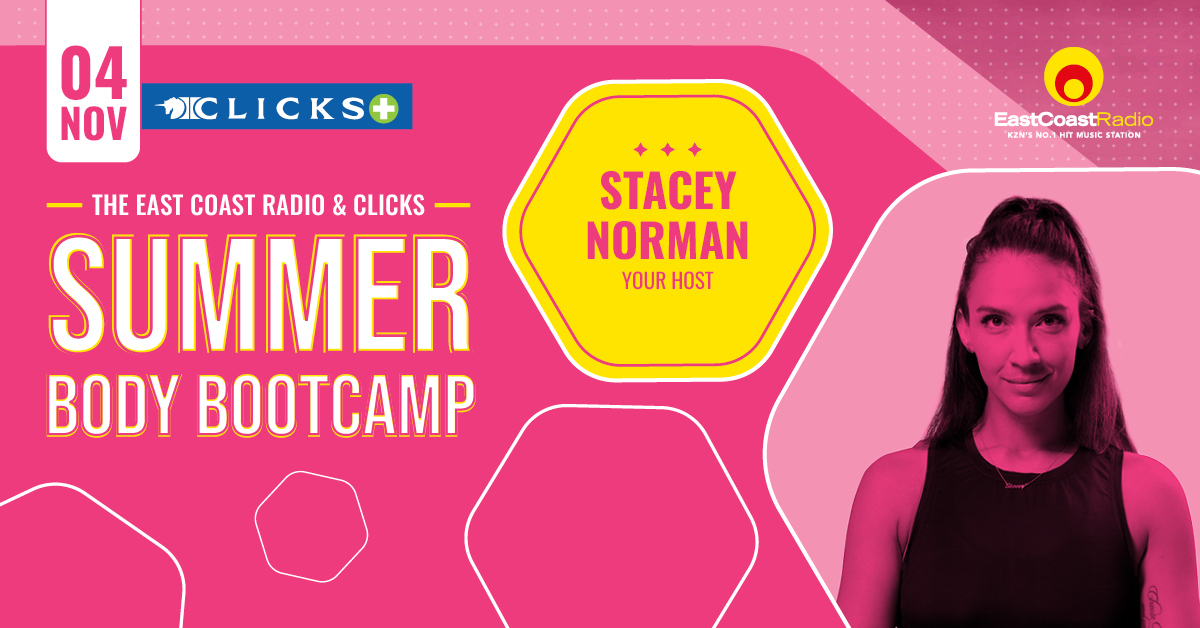 ecr9495's tweet photo. Fun, Fitness, and Your Favourite Crew…it’s all happening at the East Coast Radio and @Clicks_SA Summer Body Bootcamp! Get your early bird tickets by October 20th for a chance to WIN R5000. 💰 T’s and C’s Apply. ➡️ https://t.co/l4CC4wRqCj

#ECRSummerBodyBootCamp #ECRHereWithYou https://t.co/MiXFWMf22q