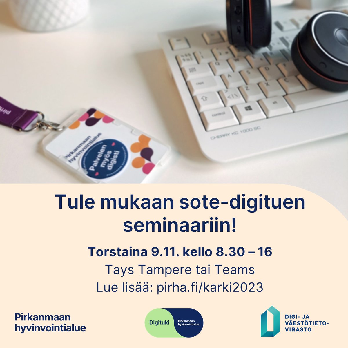 Pirha_fi's tweet photo. Kuuntele ja keskustele sote-digituesta sekä vaikuta kansallisen kehittämisen suuntiin! Tervetuloa sote-ammattilaisten ensimmäiseen #digituki´seminaariin, joka järjestetään 9.11. yhteistyössä @DVVfi:n kanssa. Varmista osallistumisesi: https://t.co/mDMm5u39rf #karki2023 https://t.co/qroG5EJDeY