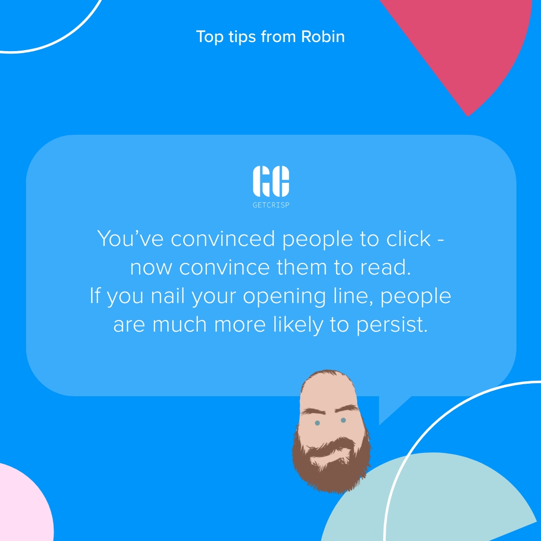 GetCrispDigital's tweet photo. When you write online content, you're competing for attention. So how do you convince people to read? 

Our Head of Content, Robin, shares his top tips ... 

#GetCrisp #DigitalMarketing #MarketingTips https://t.co/g2HCDPpgiH