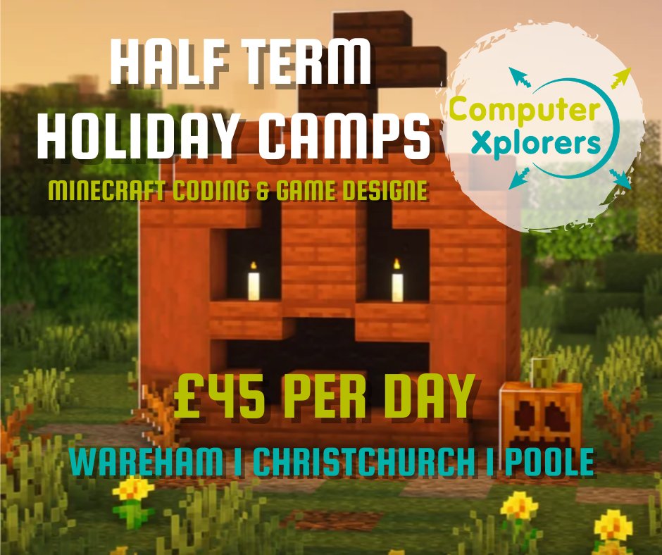 Get ready for an exciting experience this half term! Don't let this incredible chance slip away to be a part of our Minecraft Coding and Game Design workshops.
If you haven't reserved your spot yet, this might be your final opportunity!
dorseteast.computerxplorers.co.uk/list