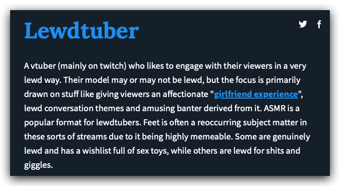 I've just come across "lewdtubers" for the first time!😮  If someone brings up my boobs during a gameplay