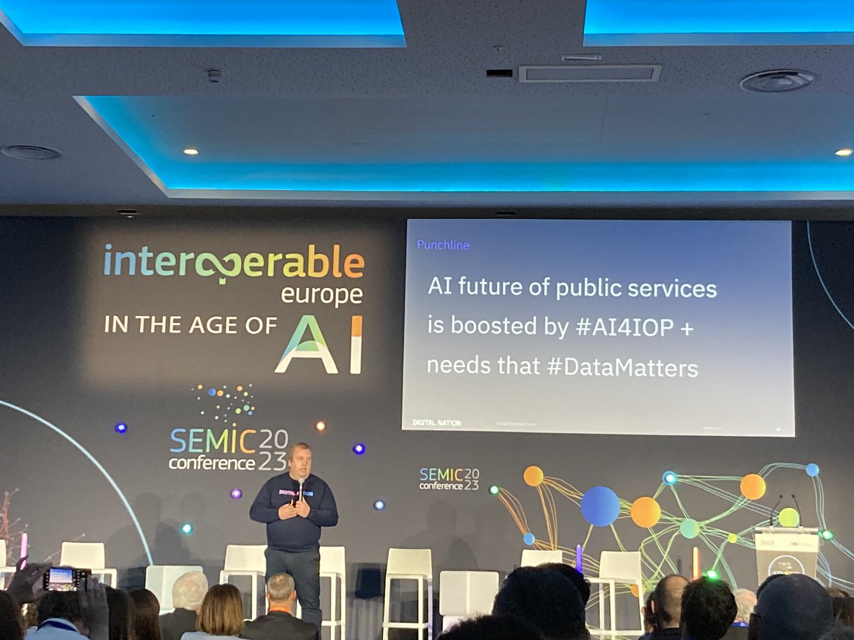 Great baseline from Siim of Estonia on his talk in interoperable EU on AI #SEMIC2023