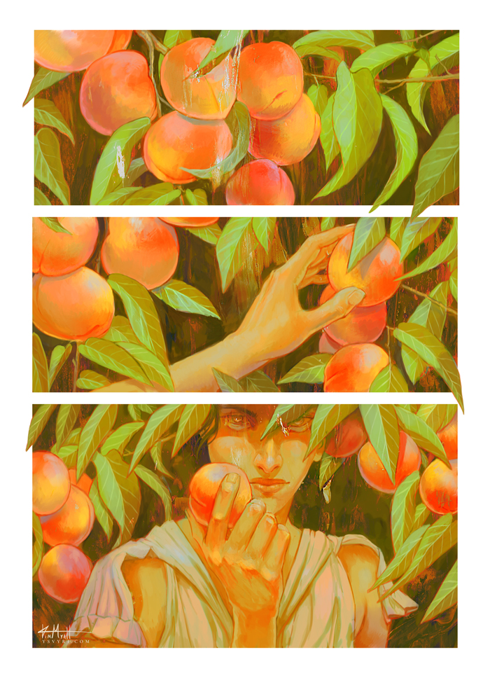 My first ever sequential painting! 🍑