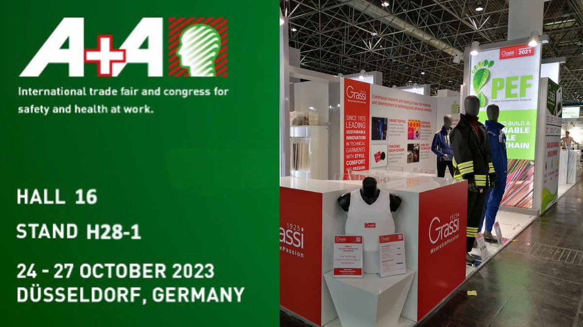 Mancano pochi giorni ad  <a href="/AplusATradeFair/">A+A</a> 
Anche noi ci saremo per presentare le novità #Grassi1925 
📍 HALL 16 STAND H28-1
📍 24 - 27 ottobre 2023 / Dusseldorf
#WearablePassion #Workwear #TechnicalClothing #AplusA