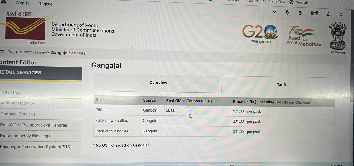 iSayanDatta's tweet photo. @la_masia11 @rishibagree @rachitseth @kharge Lo bhai…no more GST on Ganga jal…jai Ganga Maiya…
Removed after president of the largest opposition party raised his rightful concern….Thank you @kharge Sahab 🙏🏻🙏🏻 https://t.co/ZNY0Kes6sf