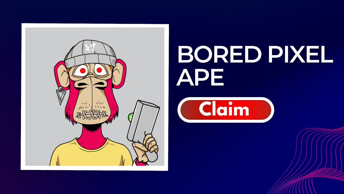 PepperCrypto_'s tweet photo. Bored Pixel Ape NFTs Mint Live 🎉

Join Giveaway ✅
Retweet ✅

👇GO👇
https://t.co/C3f8Nl3jd7 https://t.co/cSMfep7dGm