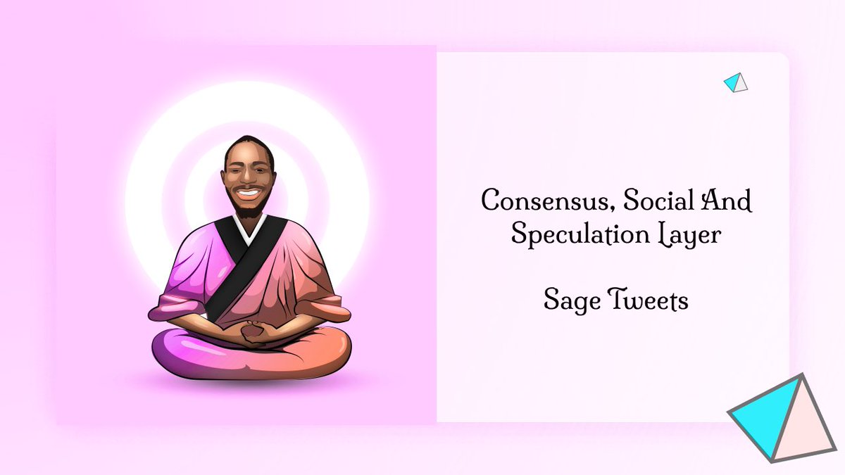 Sage_Tega's tweet image. When conducting competitive analysis for a web3 based project, product or protocol, You’re constantly faced with the decision of finding a balance between three different interconnected layers. Consensus, social and speculation.