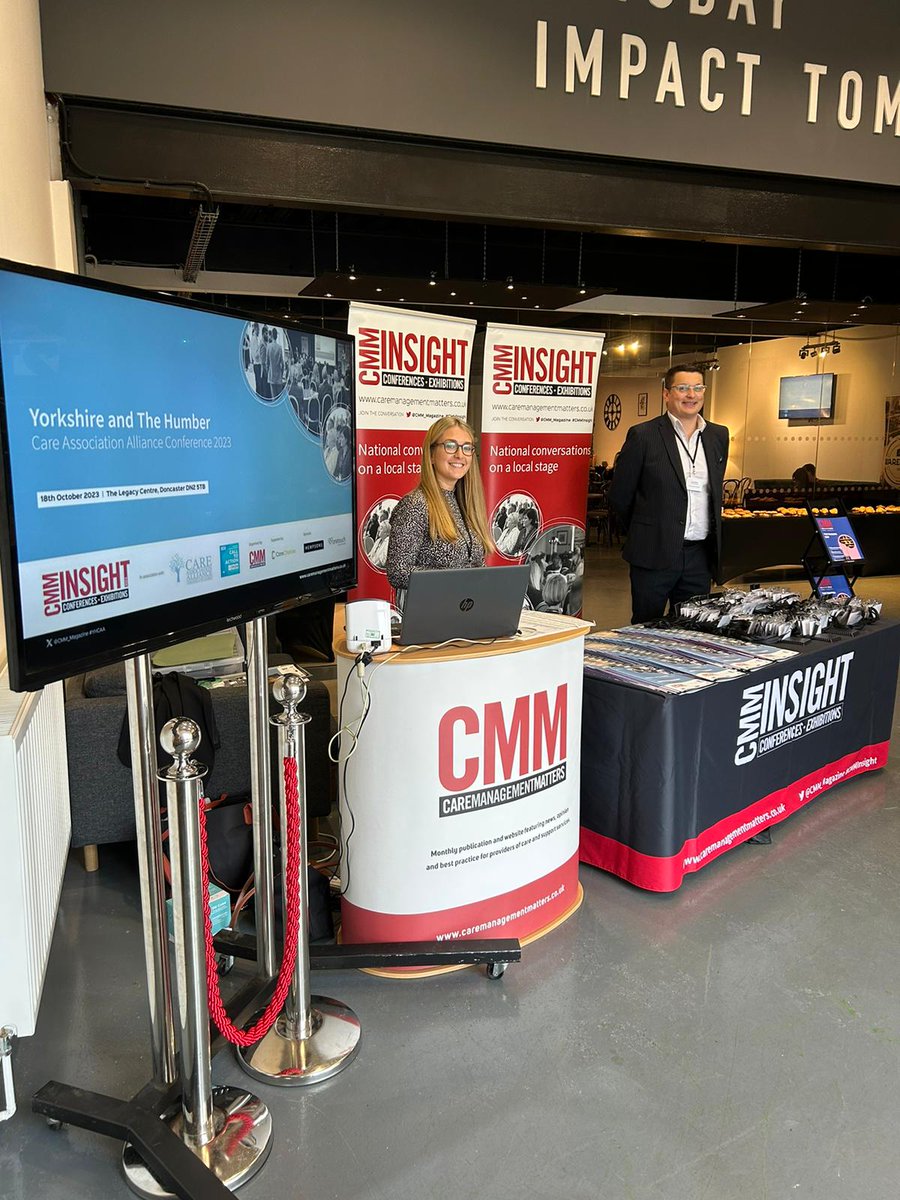 cmm_magazine's tweet image. Ready and waiting to welcome you to today's #CMMInsight Yorkshire and The Humber Care Association Alliance Conference 2023. Looking forward to seeing our delegates soon.
#YHCAA #SocialCare #Conference #Yorkshire #TheHumber