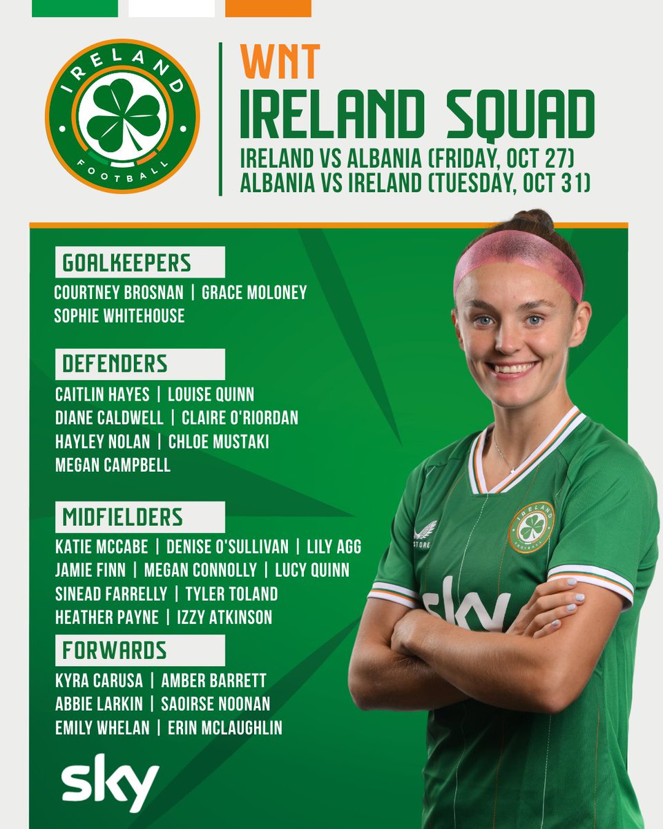 WNT set for next games in UEFA Nations League against Albania.

All tickets SOLD OUT for home game 🙌

#COYGIG | #WeAreOne | 🇮🇪🇦🇱