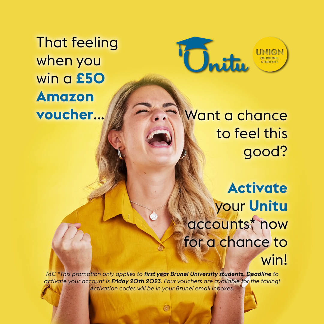 brunelstudents's tweet image. FIRST YEAR STUDENTS ONLY! Don't miss out on this opportunity to win big and also have your voices heard on this brand-new feedback platform, go check your Brunel email inboxes for full details on how to activate your accounts #unitu #brunelstudents # bruneluni #ubs