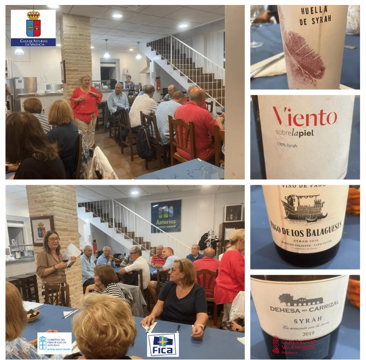 El viernes 13 de octubre, celebramos una Jornada de Catas, dedicada a la variedad de uva Syrah, versión monovarietal. 
 4 vinos de la Comunidad Valenciana nos dejaron muy buen sabor de boca. 
La cata la presentaron las socias y enólogas Yolanda Montero e Inmaculada Alvarez 🍷