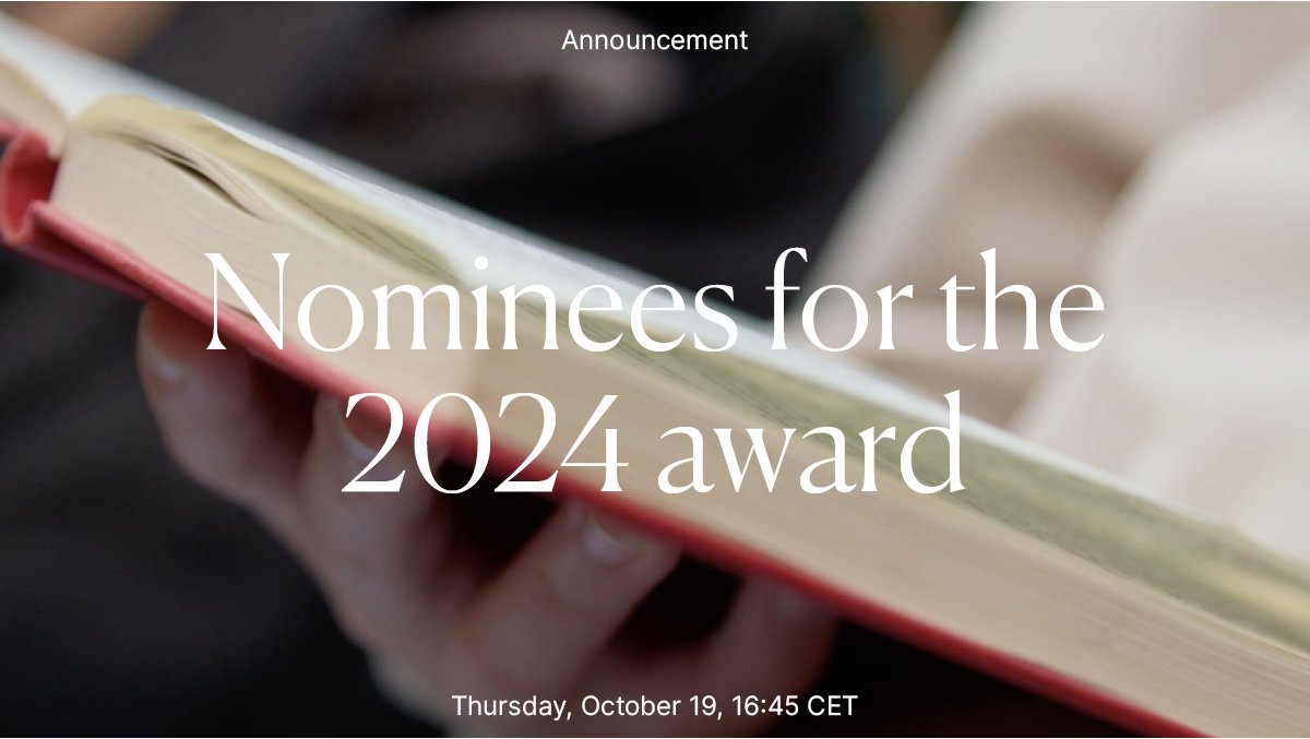 Tomorrow, at 16:45 CET, we'll announce the nominees for the 2024 award! 😮
#astridlindgrenmemorialaward