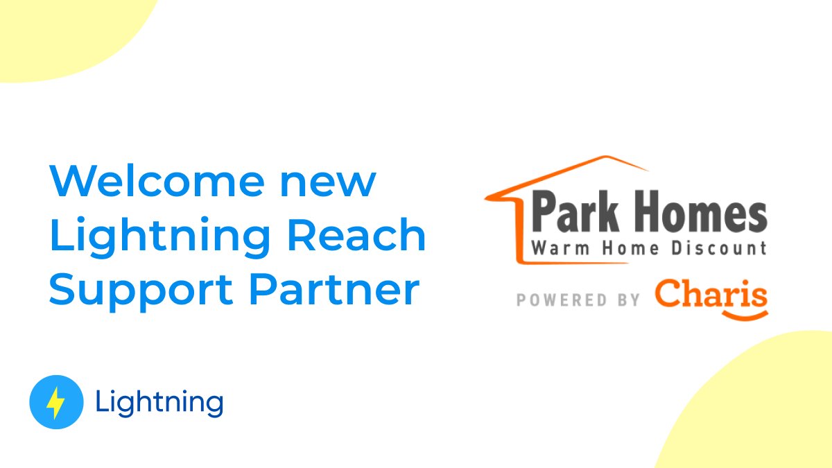 We're delighted to have added the <a href="/CharisGrants/">Charis</a> Park Home Warm Home Discount scheme to the #LightningReachPortal 🎉   

Park Homes WHD enables fuel-poor residents living in a park home in England, Wales or Scotland to apply for a £150 payment to help towards their energy bills.