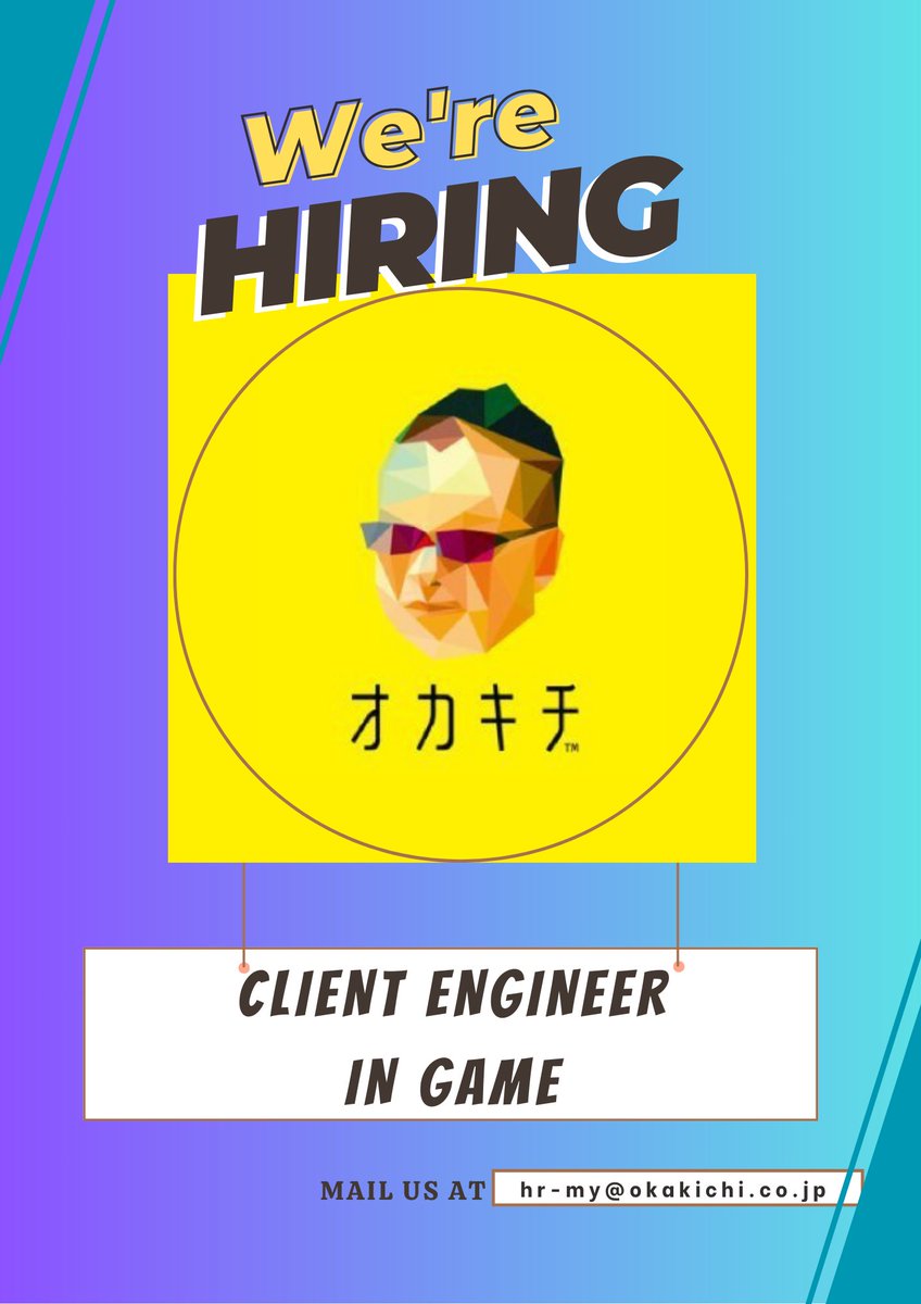 OkakichiMY's tweet photo. Hello!

We are currently recruiting!Please check out our website https://t.co/W9CNpsInO5 and look forward to your application. 
Let's liven up the game ! !

#wearehiring #vacancyopening #okakichimalaysia https://t.co/4oymY7Rdid
