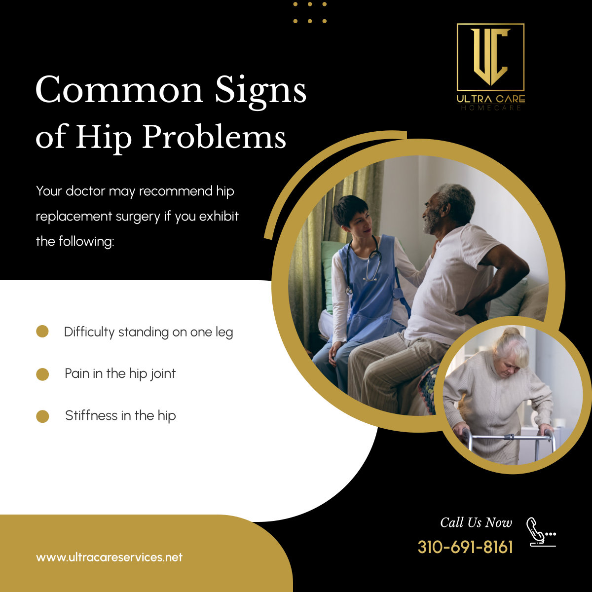 UltraCareS's tweet image. The hip joint undergoes years of wear and tear due to sports injuries and everyday activity. If aches and pains are not going away, your healthcare provider may recommend hip replacement surgery.

#HealthcareProvider #LosAngelesCA #HipProblems #HomeCare #ReplacementSurgery