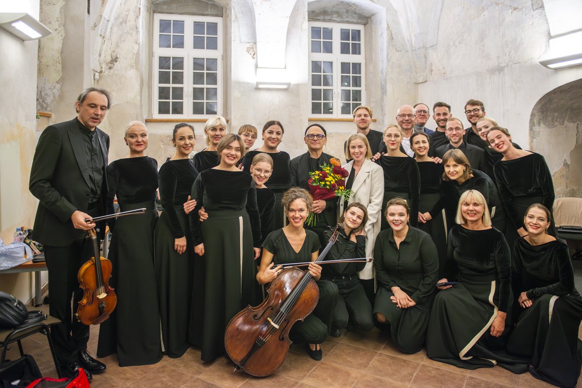 great concert of my music in vilnius with the choir 'jauna muzika' to open the gaida festival!