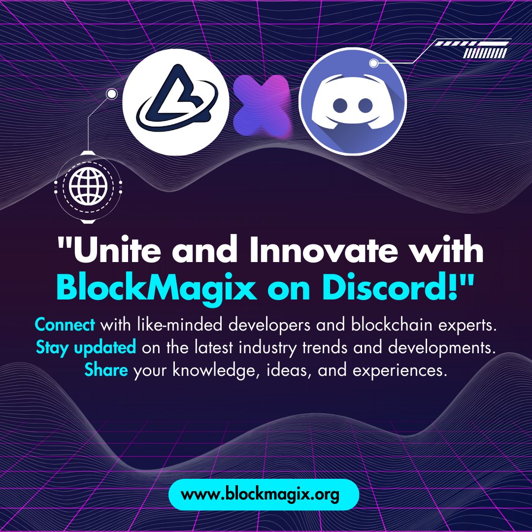 blockmagix_'s tweet photo. Ready to Explore the #Blockchain Universe?🚀 Join Our #Discord Community! Connect with #Developers, Enthusiasts, and Unlock the Future of Technology. 
Click the Link to Join 👇
https://t.co/D9b0lwGcxF
.
.
#JoinUs #community #DevOps #cryptoproject #CryptoCommunity #Bitcoin https://t.co/mKBu9IhzlP