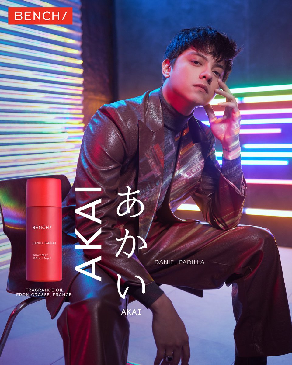 Meet Akai Body Spray by #DanielPadilla. Sensual yet fresh, it has a good combination of delicate rose petals, spicy pink pepper &amp; warm amber making it long lasting.

Get yours now and let your senses come alive!

Akai Body Spray P149

#BENCHxDANIELPADILLA #ScentsByDanielPadilla
