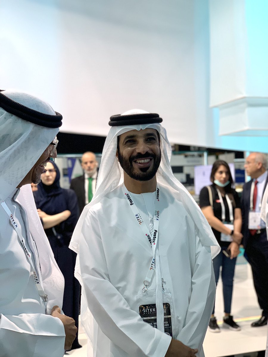 FutureUrbanism's tweet photo. HE Dr. Mohammed Salman AL Hammadi, Assistant Undersecretary of the Biodiversity &amp; Marine Life Sector at the Ministry of Climate Change and Environment embarked on a tour at #Futureurbanismexpo exploring innovative solutions for a greener and smarter world 🌎 https://t.co/qhpl2mOGPD