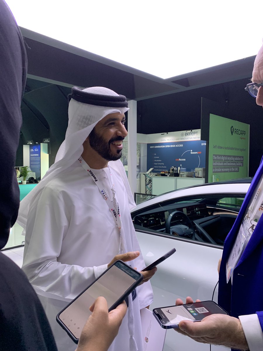 FutureUrbanism's tweet photo. HE Dr. Mohammed Salman AL Hammadi, Assistant Undersecretary of the Biodiversity &amp; Marine Life Sector at the Ministry of Climate Change and Environment embarked on a tour at #Futureurbanismexpo exploring innovative solutions for a greener and smarter world 🌎 https://t.co/qhpl2mOGPD