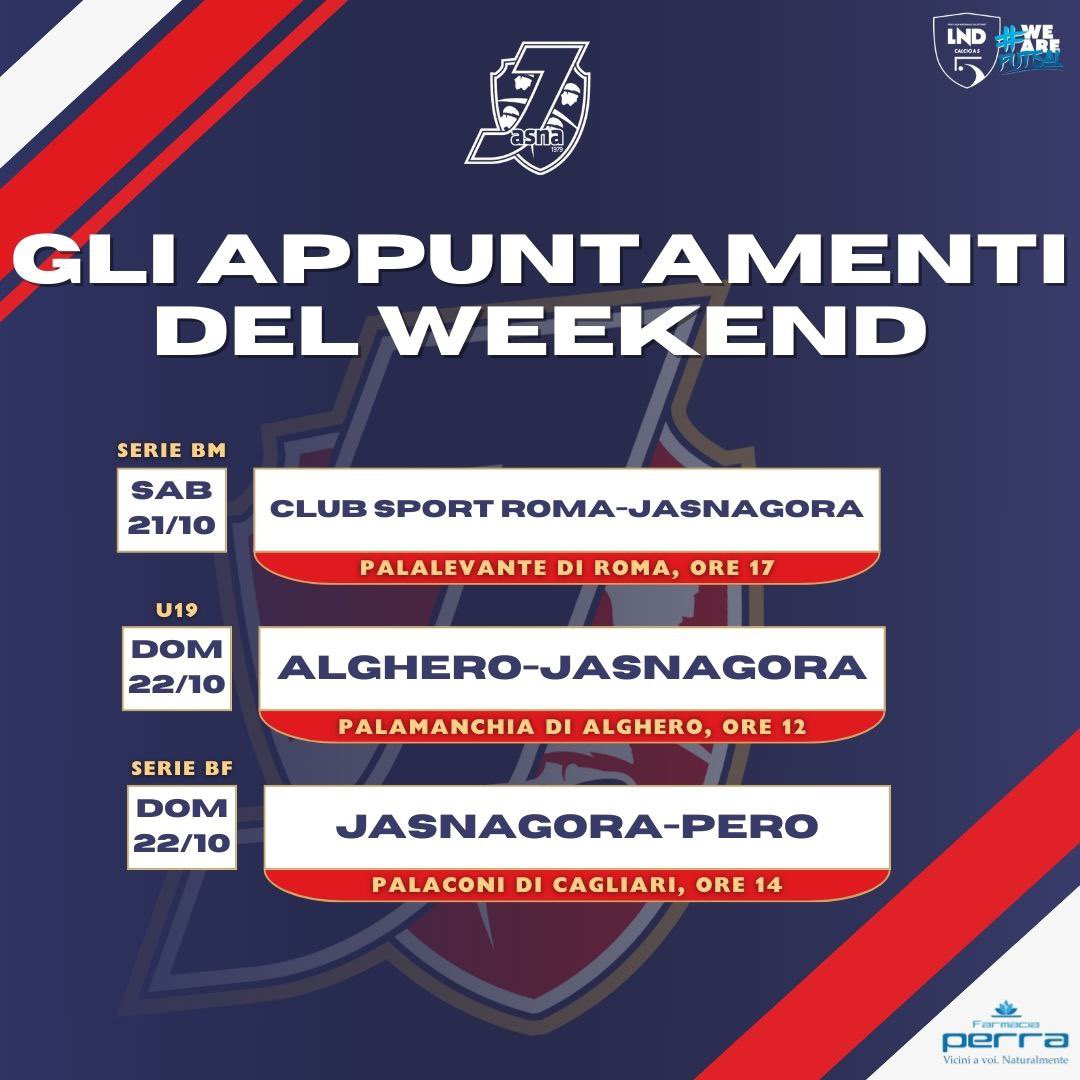 JasnaC5's tweet photo. 📆 IL WEEKEND DELLA JASNA

✈️ Sabato prima trasferta a Roma per la B maschile
🚌 Domenica Under 19 impegnata ad Alghero
🏟️ In B femminile esordio casalingo contro il Pero 

#AvantiJasna https://t.co/PdSmL18DTv