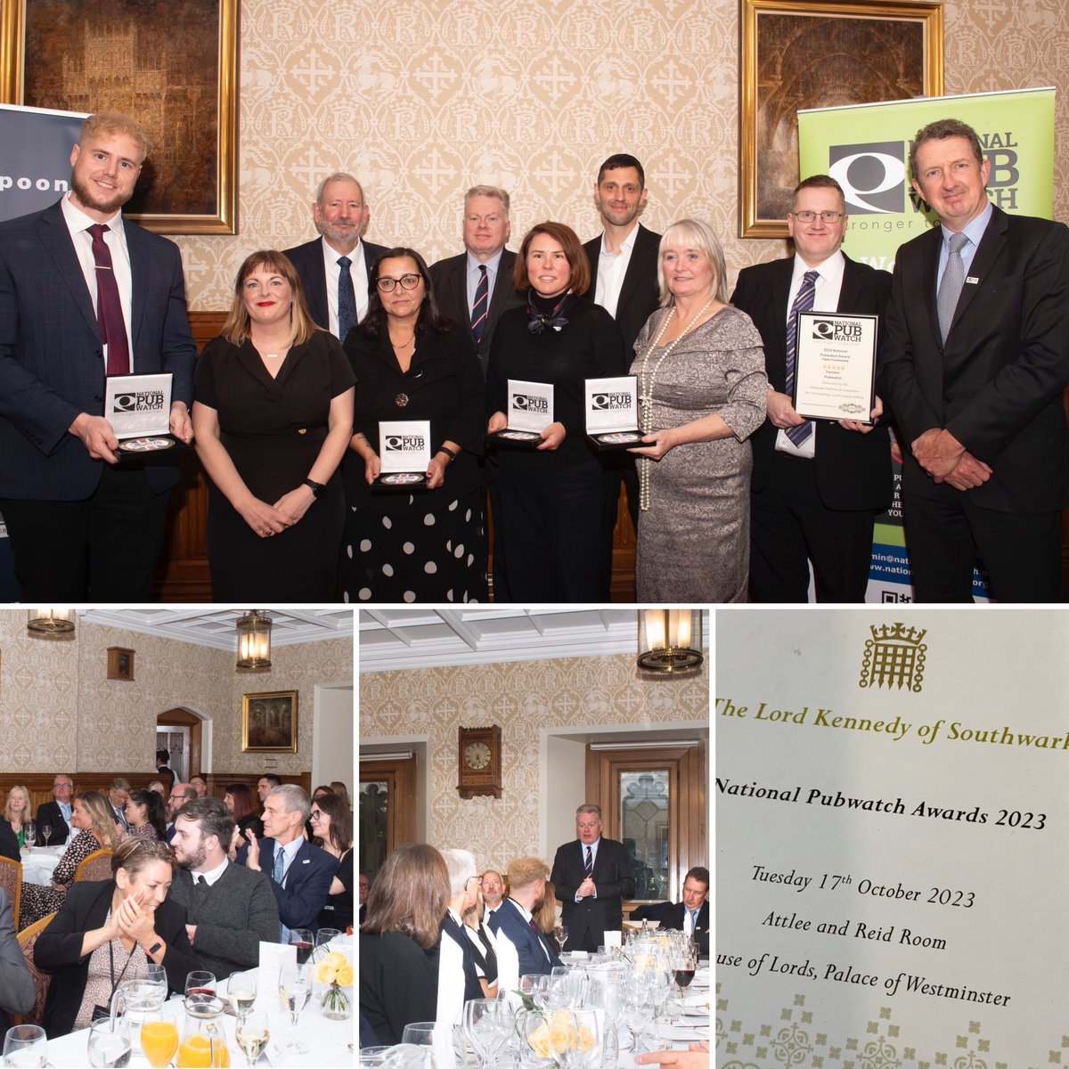 Congratulations to the winners and finalists at last night’s National Pubwatch Awards held at the House of Lords. Story to follow.