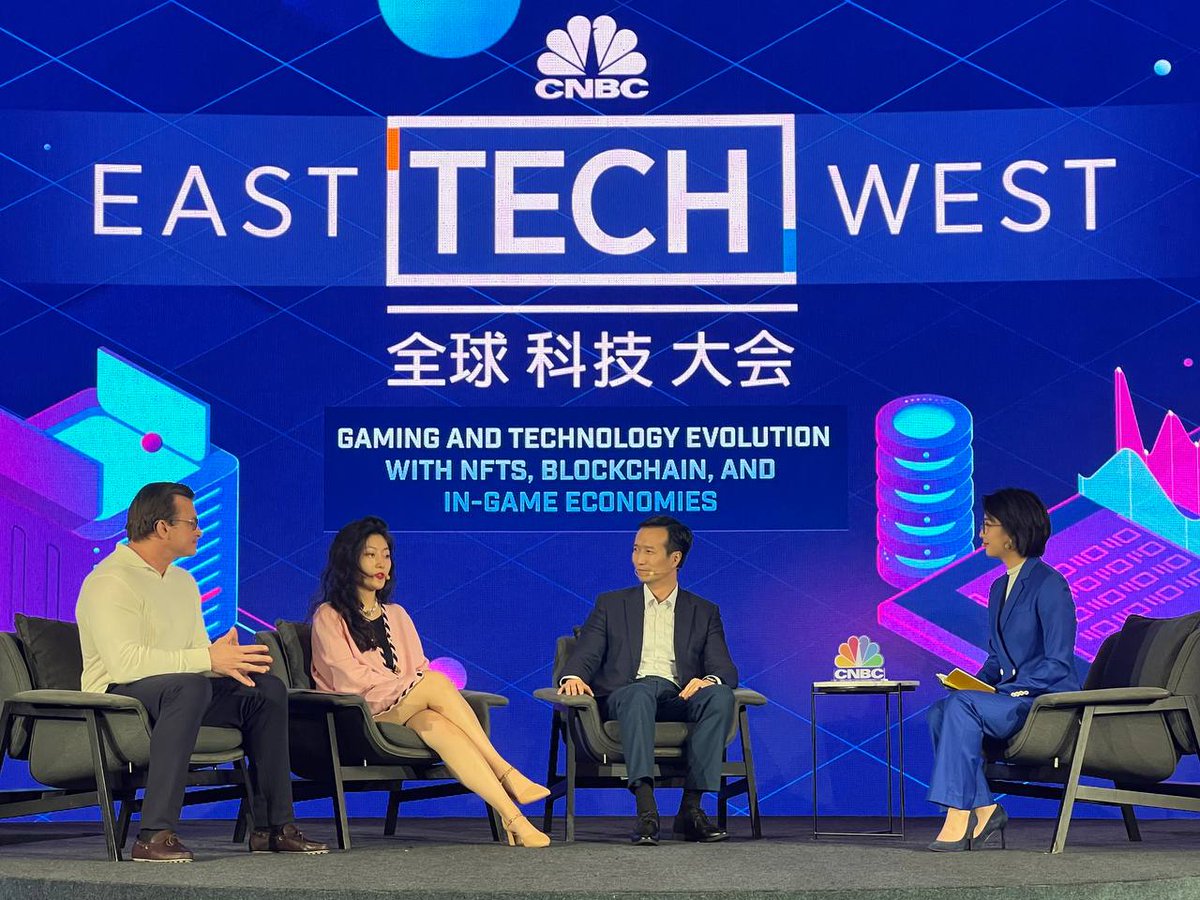 #RyzeLive from #EastTechWest 2023 where <a href="/mattyryze/">Matthew Graham</a> is discussing the future of web3 gaming with <a href="/Song11Ting/">Ting Song tts</a> and Edward Tian from <a href="/WellLinkTech/">Well-Link Tech</a>.