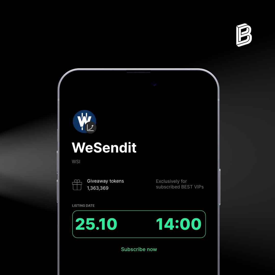 Are you ready to send it? 🚀

<a href="/WeSendit/">WeSendit - Filetransfer & Web3 Storage Aggregator</a> is the Swiss Web3 file transfer &amp; storage service aggregator revolution that connects the people, businesses and data of today with the Web3 world of tomorrow.

And guess what, their token $WSI is our newest #BitpandaSpotlight!