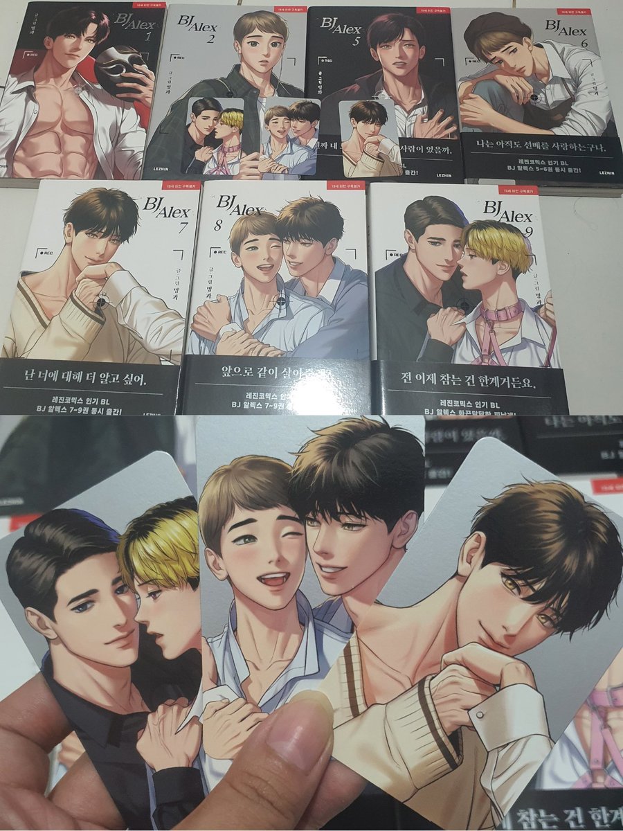Royalseal1995's tweet photo. Bj Alex Manhwa Korean Text Volume 1,2, 5-9
Php 4,000
Unsealed but never read, with photocards (3 lang yung nakita ko. Once I see kung asan yung for volume 1-2 I will include it) https://t.co/jxDbx9mtYb