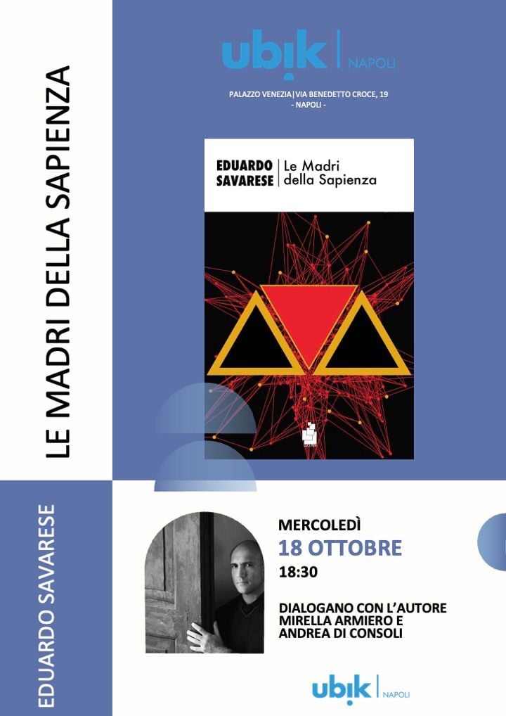 Le Madri della Sapienza esce oggi
Lo presentiamo a Napoli alle 18.30, a Palazzo Venezia, con la Ubik.
Io, <a href="/MirellaArmiero/">MArmiero</a> e Andrea Di Consoli
<a href="/wojte/">wojtek c</a>