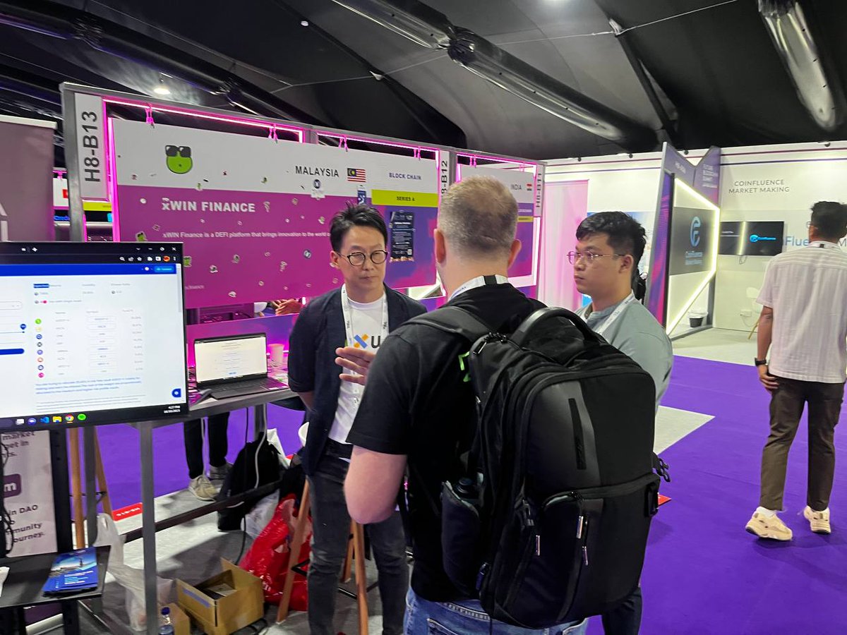 xwinfinance's tweet photo. ⭐️Final day at #FutureBlockchainSummit Day 4
📍Come say hi to #xWIN Team at #Dubai Harbour Hall 8 - H8-B13
#DXBONTHEBLOCK #FBSummit #FBS2023 #blockchain #DeFi https://t.co/8d8L2Or3n8