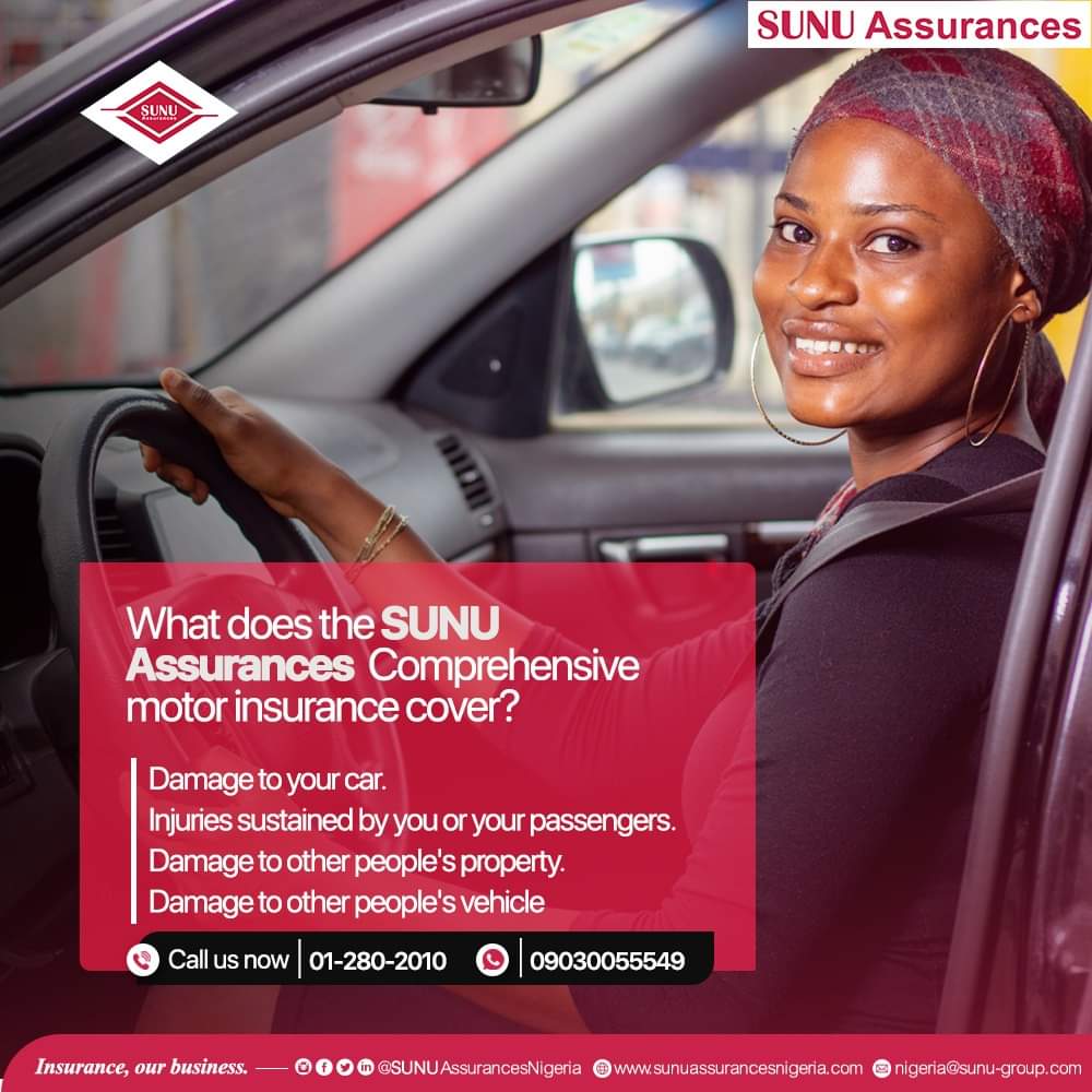 SUNUAssurances's tweet photo. "Experience the ultimate in car security with our comprehensive motor insurance, packed with a wide range of advantages that will leave you worry-free."
#Motorinsurance #Comprehensivemotorinsurance #insurance
#Insuranceourbusiness #SUNUAssurances #SUNUGroup https://t.co/DyBLB8A57O