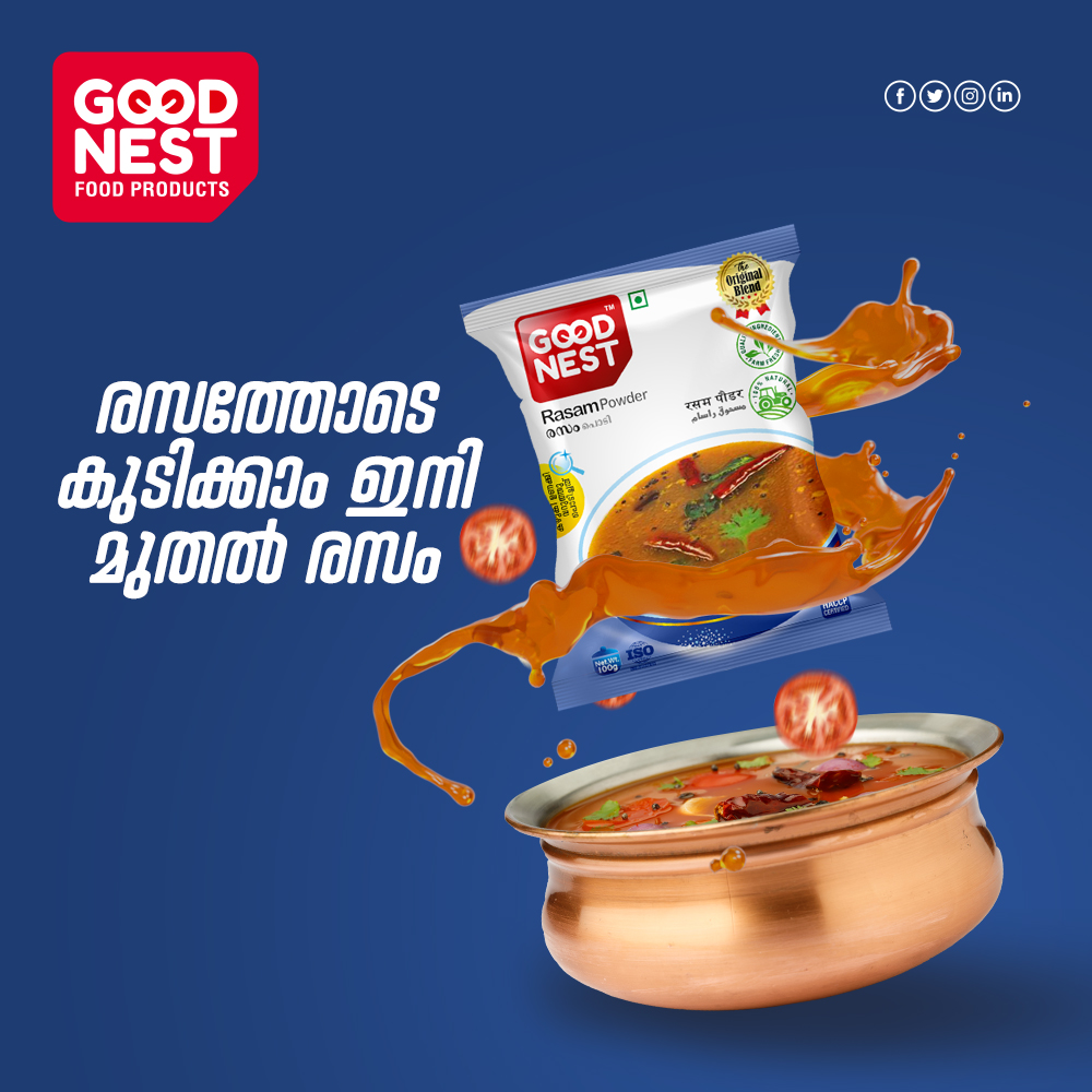 Traditional spice mix with authentic burst of flavour every time you cook rasam with good nest rasam powder. #goodnest #foodproducts #foods #rasam #easytocook #taste #Health