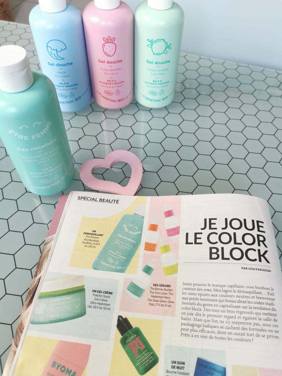 FunEthic's tweet image. 😍 Nous voici dans @Femina_fr qui enregistre plus d&apos;un million de lecteurs 🙏Que ce soit pour notre identité visuelle, nos formulations, nos prix ou nos labels, nous sommes très fiers d&apos;être plébiscités par la presse ! #valeurs #engagement #team #slowcosmetique