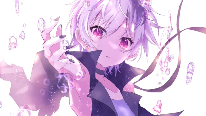 きさらさんの、v flowerさん!涙、雫がキラキラとしていてとっても綺麗だホ～…!(*`∀`)【】 #piapro #v_flower 