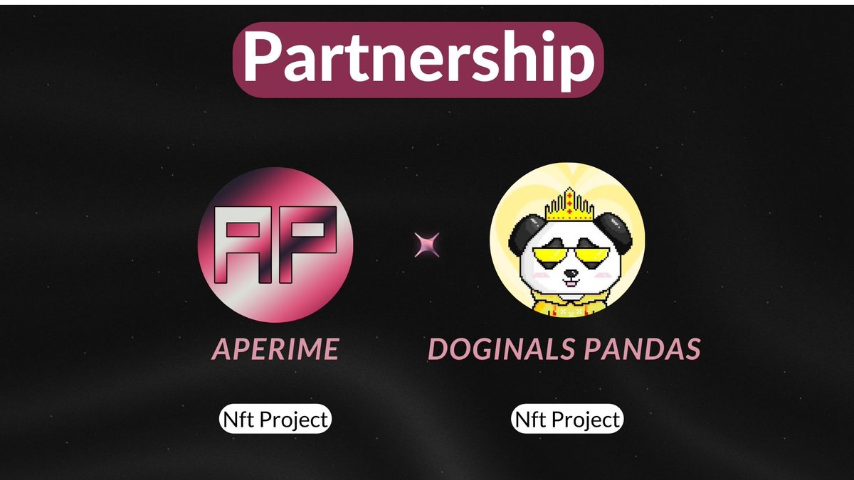 AperimeNft's tweet photo. Aperime x Doginals Pandas

🐶Get ready to join the Doginals ecosystem! We're giving away 5 @DoginalsPandas NFTs and 5 WL Aperime spots to lucky winners.

To participate:

Follow @AperimeNFT & @DoginalsPandas.
Like this post ❤️ and Retweet 🔁.
Tag some friends who'd love to win.

Hurry, you've got 48 hours! 🐼

#DRC20 #Doginals #Inscription