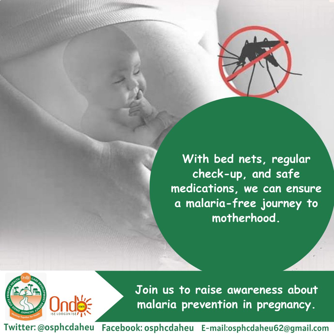 Malaria in pregnancy can be dangerous. Don't forget to sleep under a treated mosquito net to keep you and your baby safe. #SafePregnancy #MalariaProtection #malariaawareness