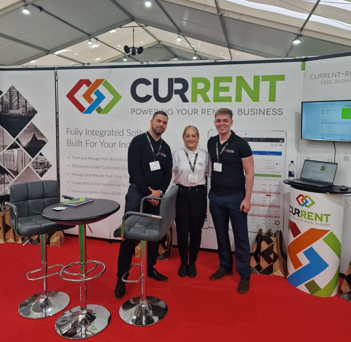 currentrms's tweet photo. We’re all set up for #Day1 of @TheShowmansShow  🎪🎡 

Join us at #Stand46 to chat about how our flexible and futureproof solution can manage the entire rental cycle on any device, at any time, from anywhere! 

#ShowmanShow2023 #exhibition #CurrentRMS https://t.co/kxthMm8gOB