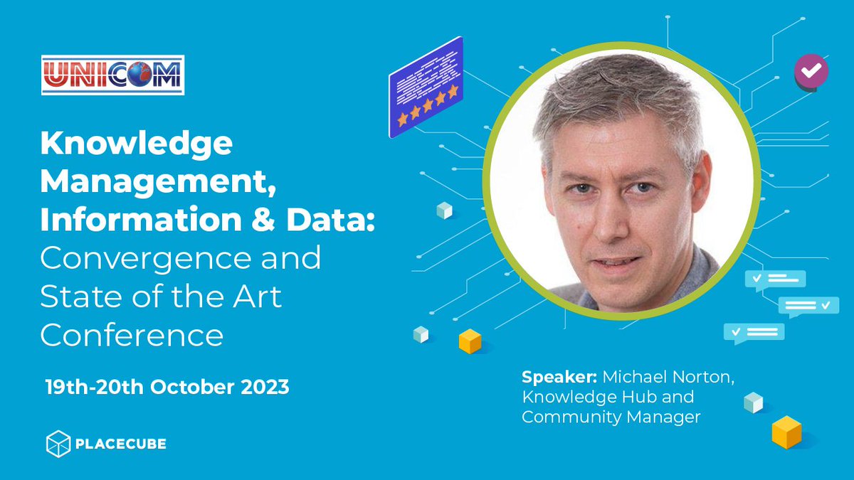 placecube (@placecube) on Twitter photo Reminder...Michael Norton, <a href="/KnowledgeHub/">Knowledge Hub</a> and Community Manager from Placecube is speaking at <a href="/UNICOMSeminars/">UNICOM Seminars</a> this week!
More info and registration here:hubs.la/Q025DxpJ0
#KnowledgeManagement #InformationManagement #DataManagement#UNICOMSeminars Reminder...Michael Norton, <a href="/KnowledgeHub/">Knowledge Hub</a> and Community Manager from Placecube is speaking at <a href="/UNICOMSeminars/">UNICOM Seminars</a> this week!
More info and registration here:hubs.la/Q025DxpJ0
#KnowledgeManagement #InformationManagement #DataManagement#UNICOMSeminars