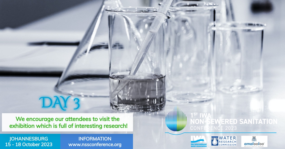 It's your last chance to visit the exhibition and sponsors! Don't miss out!  
#NSS2023

#wash #sanitation #learning #nonsewered #IWA #WRC #Amalooloo