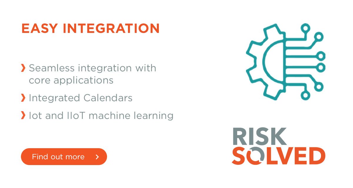 Risk_Solved's tweet photo. With an extensive library of API's and microservices, as well as IoT integration, our software seamlessly integrates into your existing business systems. Find out more: https://t.co/y5ZPvqeha4 https://t.co/eDiK46XRVS