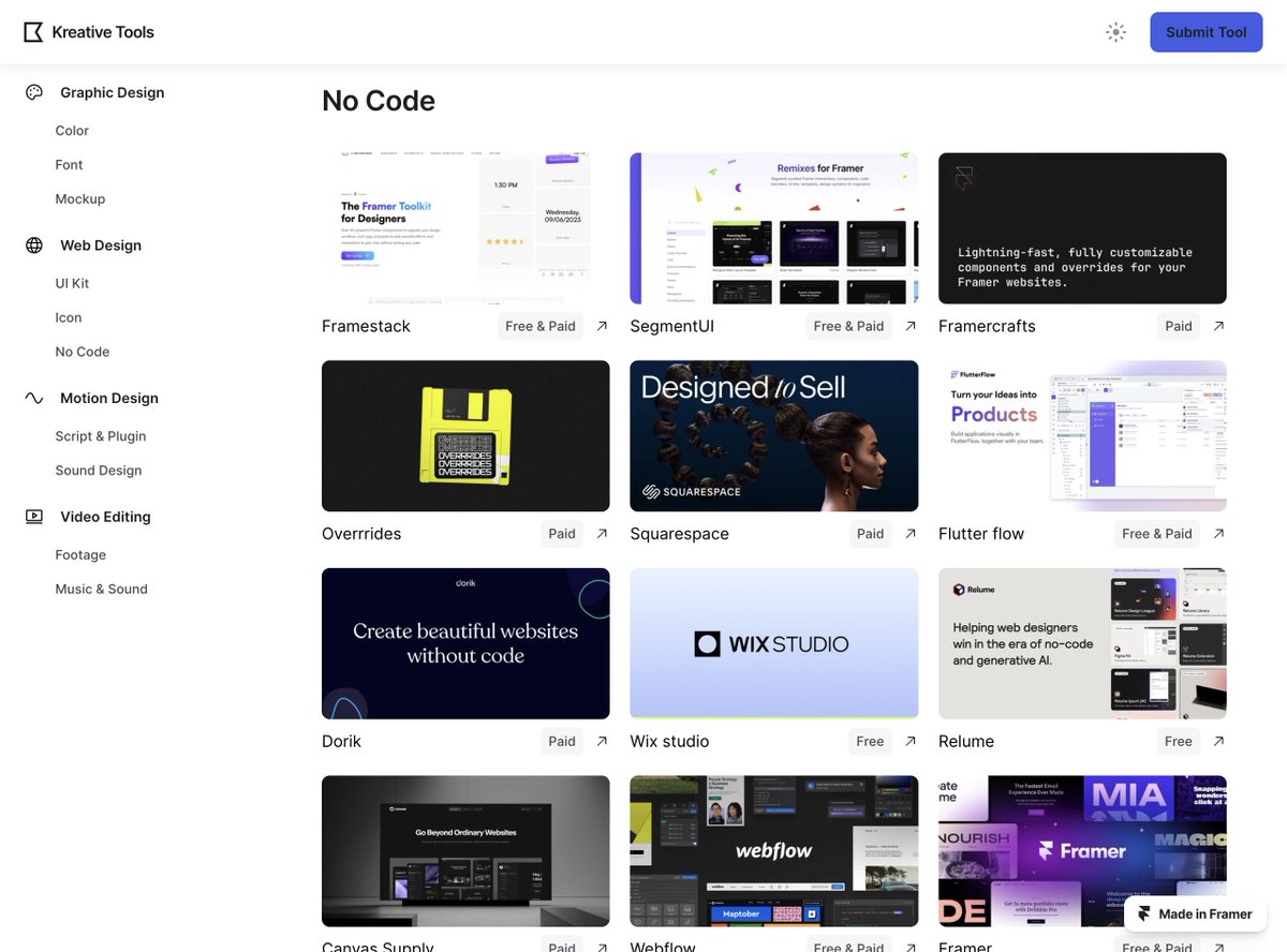 erdemkirmit's tweet image. I just found a website that curates tools and fonts for designers!

✦ kreative.tools