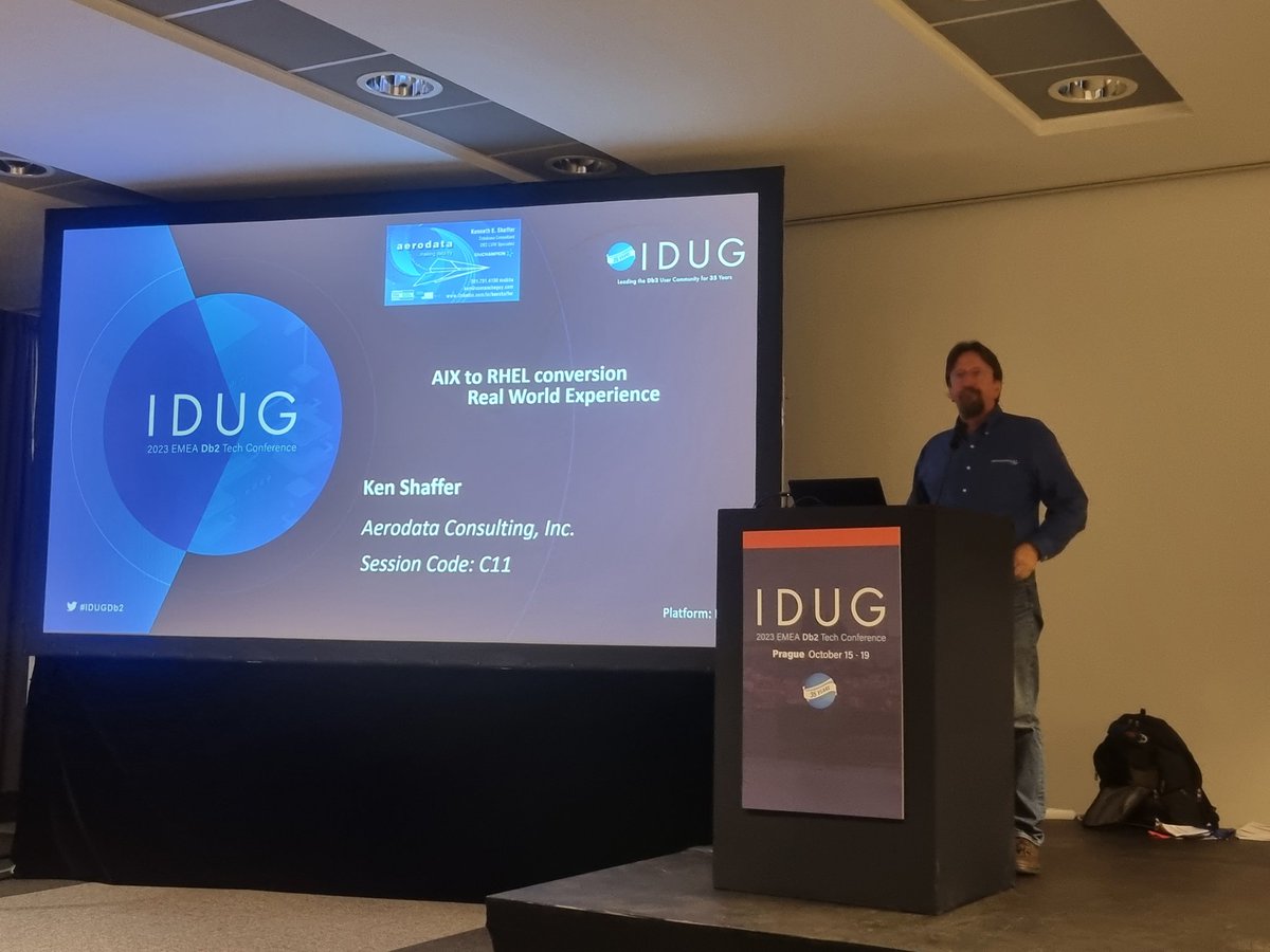 globomike's tweet image. @aerodata is presenting about #AIX to #Redhat conversion in his session at #IDUGDb2 
#ibmchampion
