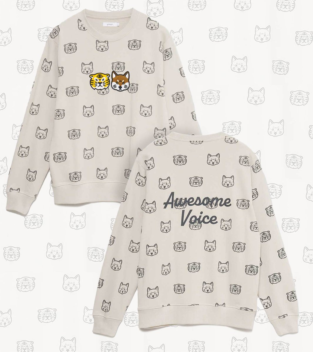 graniph_updates's tweet photo. オーサムシリーズのトラ＆柴犬が
総柄スウェットになりました🐯🐶
キュッと目じりを上げた、凛々しい表情がポイントです🌟

https://t.co/OurqRnrHgW https://t.co/FKx2bYddpD